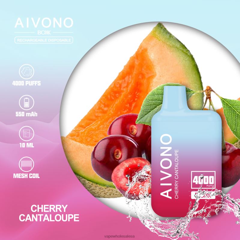 Vape Wholesale Price List - Aivono AIM BOXX 4000 Cherry Cantaloupe Z2PV8223