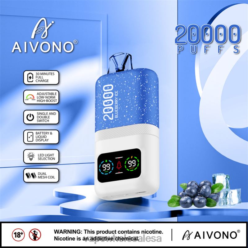 Vape Wholesale Price List - Aivono AIM magic 20000 Blueberry Ice Z2PV873
