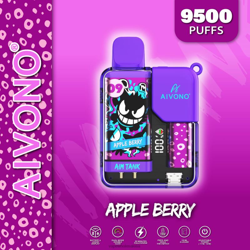 Vape Wholesale Price List - Aivono AIM TANK 9500 Apple Berry Z2PV843