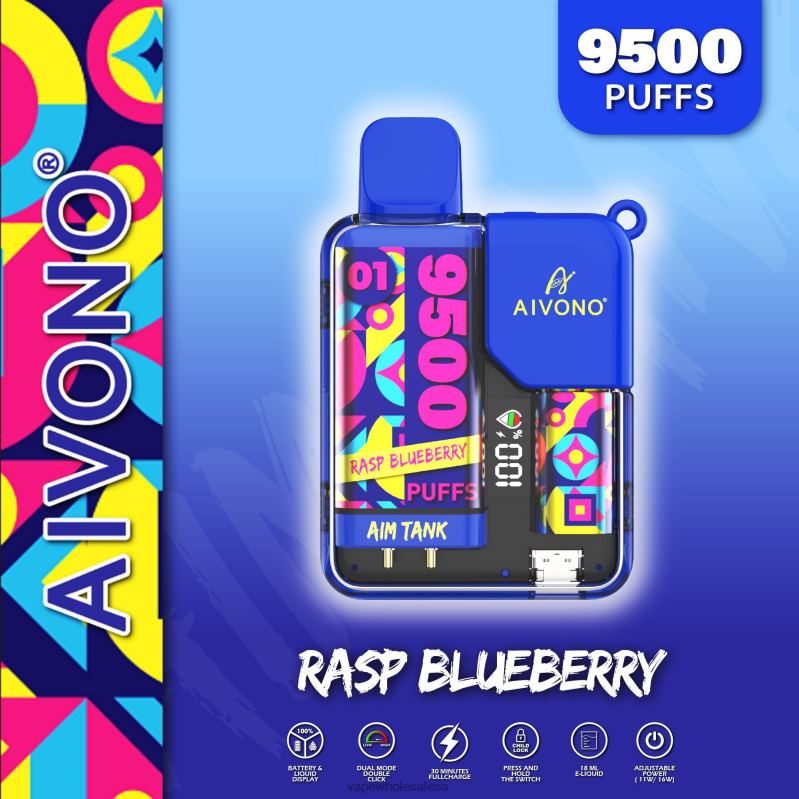 Vape Wholesale Price List - Aivono AIM TANK 9500 Rasp Blueberrry Z2PV833