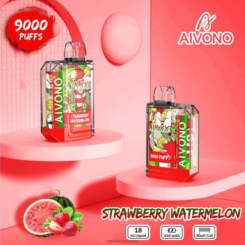 Vape Wholesale Price List - Aivono AIM XXL 9000 Mouth Sticker Transparent Strawberry Watermelon Z2PV853