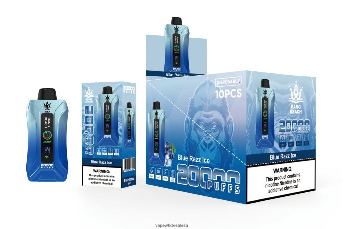 Bang Beach 20000 Puffs Smart Screen Vape Blue Razz Ice Vape Wholesale Suppliers - L6LT6611