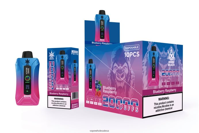 Bang Beach 20000 Puffs Smart Screen Vape Blueberry Raspberry Vape Wholesale South Africa - L6LT6612
