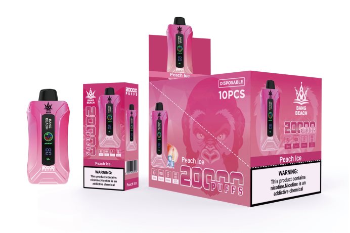 Bang Beach 20000 Puffs Smart Screen Vape Peach Ice E Cig Wholesale Distributors - L6LT669