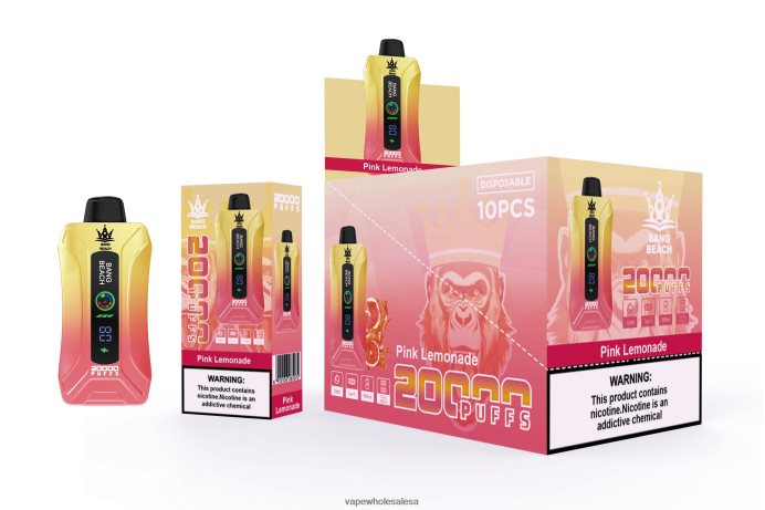 Bang Beach 20000 Puffs Smart Screen Vape Pink Lemonade Vape Wholesale Cape Town - L6LT664