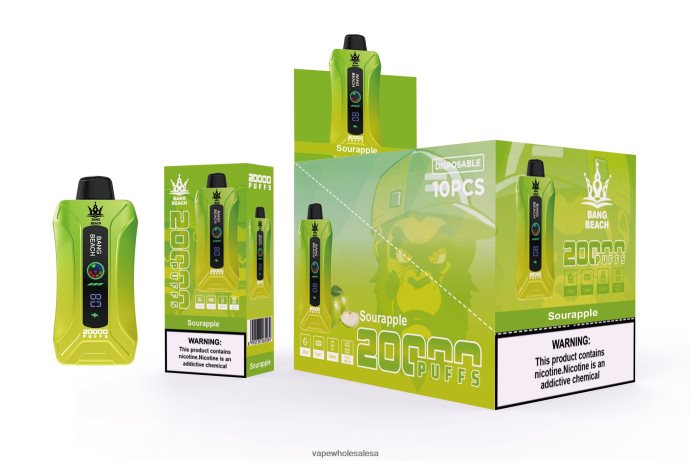 Bang Beach 20000 Puffs Smart Screen Vape Sour Apple Vape Wholesale Suppliers - L6LT661