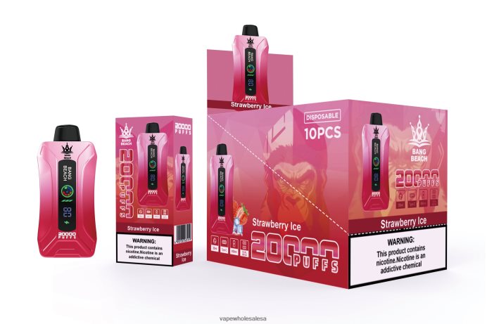 Bang Beach 20000 Puffs Smart Screen Vape Strawberry Ice Vape Wholesale Sa - L6LT666