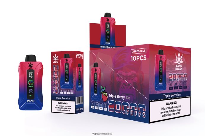 Bang Beach 20000 Puffs Smart Screen Vape Triple Berry Ice Vape Wholesale Prices - L6LT668