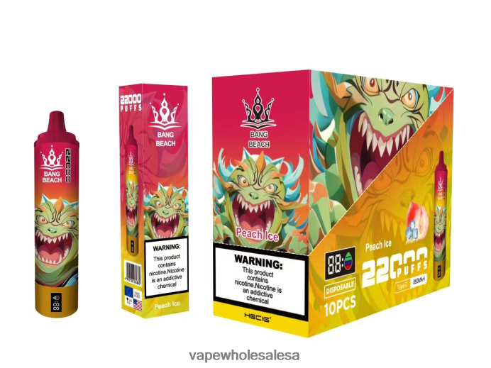 Bang Beach 22000 Puffs Smart Screen Peach Ice Vape Wholesale Sa - L6LT6616
