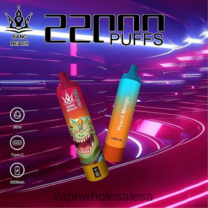 Bang Beach 22000 Puffs Smart Screen Peach Mango Vape Wholesale Cape Town - L6LT6624