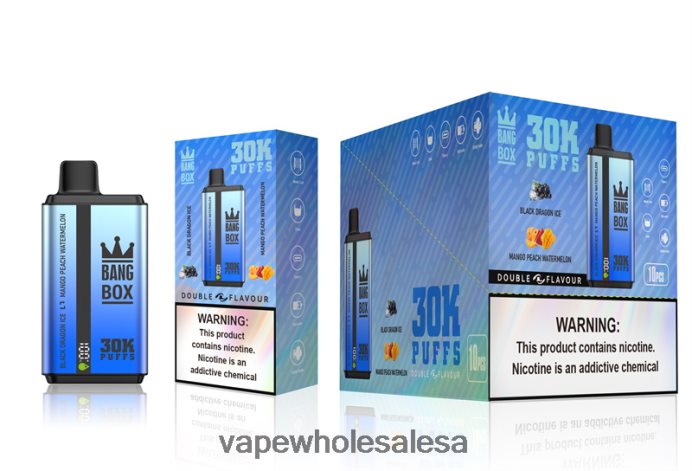 Bang Box 30000 Puffs Dual Flavors Black Dragon Ice & Mango Peach Watermelon Vape Wholesale Price List - L6LT6671