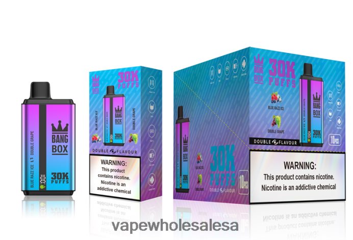 Bang Box 30000 Puffs Dual Flavors Blue Razz Ice & Double Grape Vape Wholesale Cape Town - L6LT6672