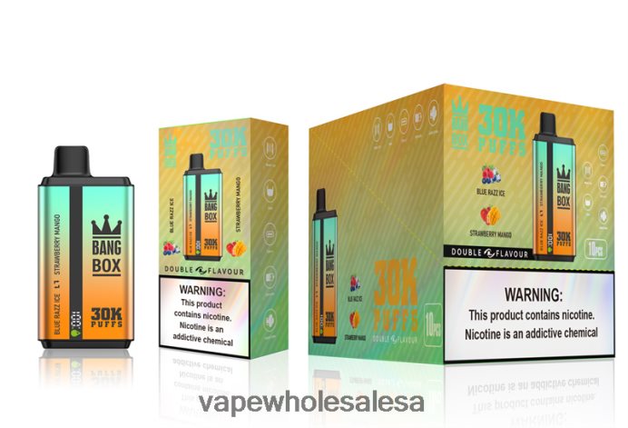 Bang Box 30000 Puffs Dual Flavors Blue Razz Ice & Strawberry Mango Vape Wholesale Distributor - L6LT6673