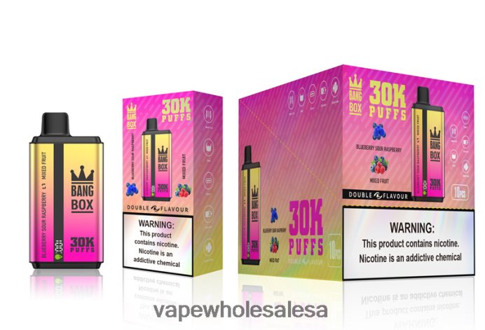 Bang Box 30000 Puffs Dual Flavors Blueberry Sour Raspberry & Mixed Fruit Vape Wholesale Prices - L6LT6666