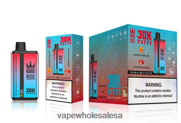 Bang Box 30000 Puffs Dual Flavors Watermelon Bubble Gum & Strawberry Watermelon E Cig Wholesale - L6LT6668