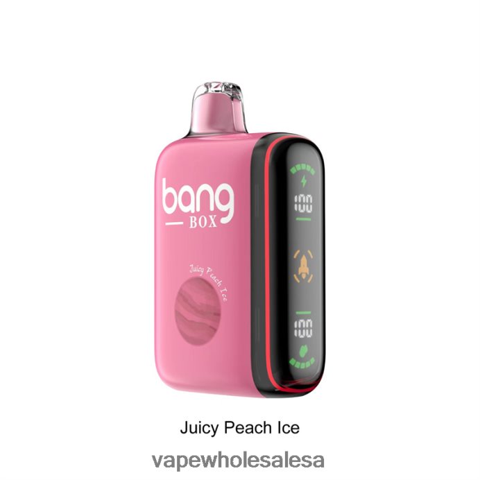 Bang Box 9000-18000 Puffs Intelligent Power Display Juicy Peach Ice E Cig Wholesale Distributors - L6LT6629