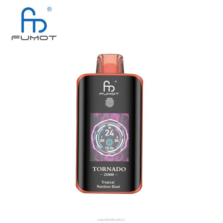 Vape Wholesale Price List - Fumot Tornado 25000 Disposable Vape Tropical Rainbow Blast R60613