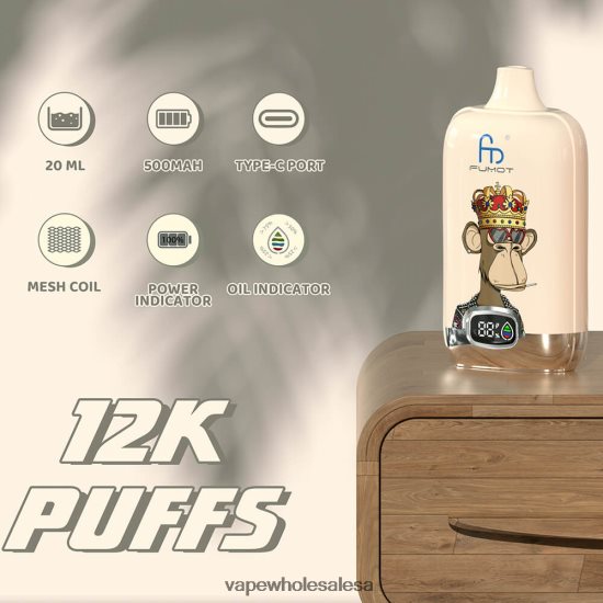 Vape Wholesale Cape Town 6ZT8484 Disposable Fumot Tornado Digital Box 12000