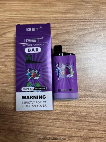 Vape Wholesale Prices 6ZT84888 Grape Ice IGET BAR 3500 5% NICOTINE