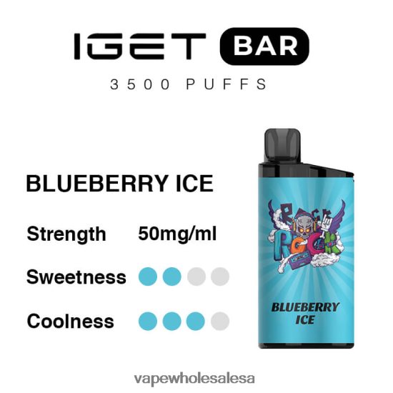 Vape Wholesale Prices 6ZT84898 Blueberry Ice IGET BAR 3500 5% NICOTINE