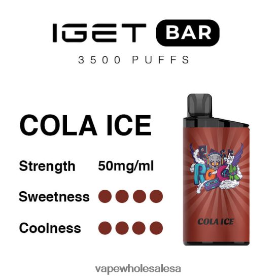 Vape Wholesale Sa 6ZT84896 Cola Ice IGET BAR 3500 5% NICOTINE