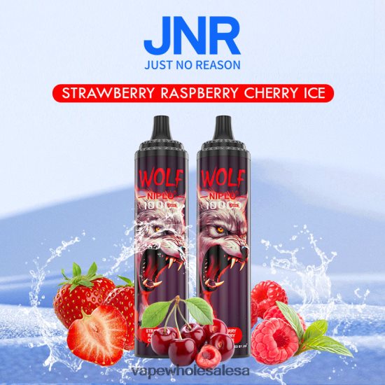 Vape Wholesale Price List 6ZT848773 Strawberry Raspberry Cherry Ice JNR WOLF NIPLO