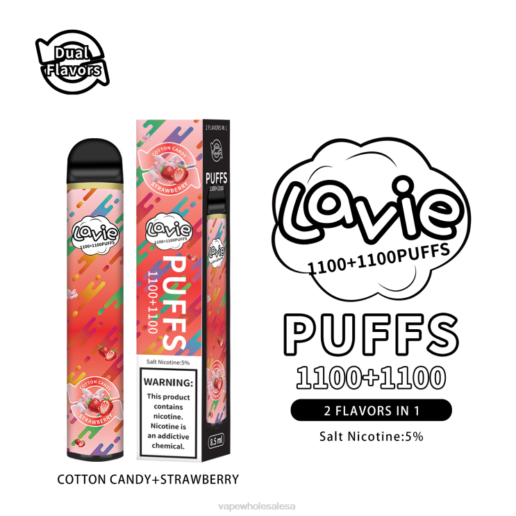 Vape Wholesale Price List - LAVIE BAR Switch 2200 Puffs Cotton Candy/Strawberry D8P24293