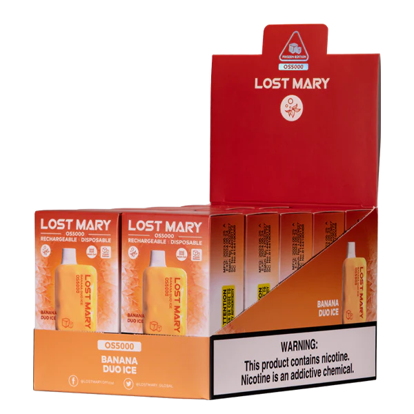 Vape Wholesale Global 6ZT848107 Banana Duo Ice LOST MARY OS5000