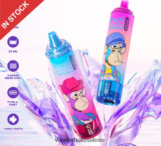 Vape Wholesale Price List 6ZT8483 Disposable RandM Tornado 15000 5%