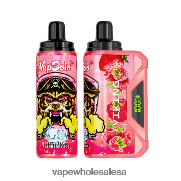 E Cig Wholesale Distributors - Vapsolo VIKING Disposable Vape Strawberry Raspberry Ice 840TXH139