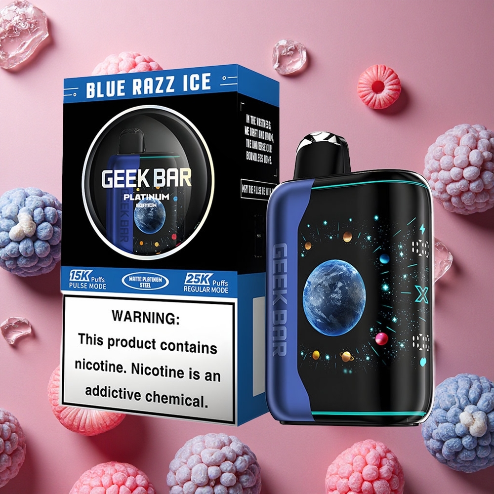 GEEK BAR Platinum Edition 25000 Puffs Blue Razz Ice 20mL E-Liquid 2% Nicotine