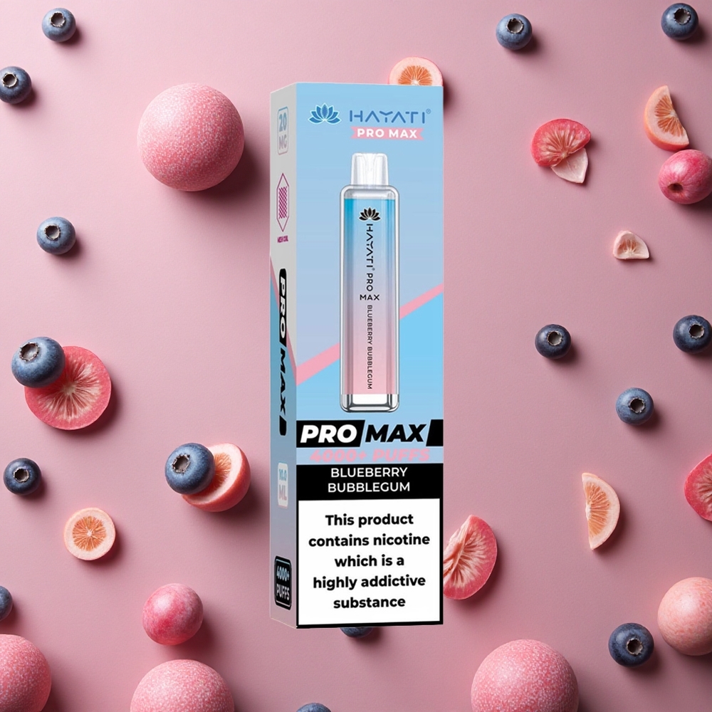 Hayati Pro Max 4000 Puffs 2% 5% Nicotine Blueberry Bubblegum
