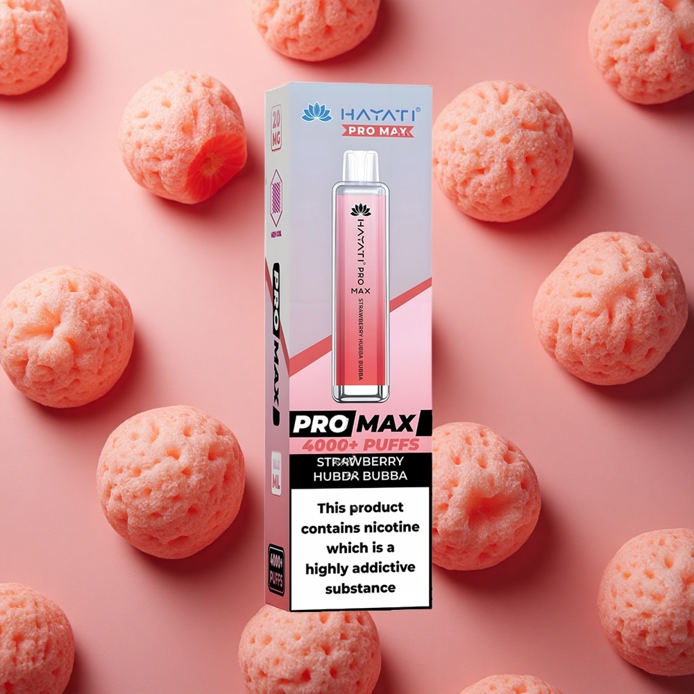 Hayati Pro Max 4000 Puffs 2ml/10ml Strawberry Hubba Bubba