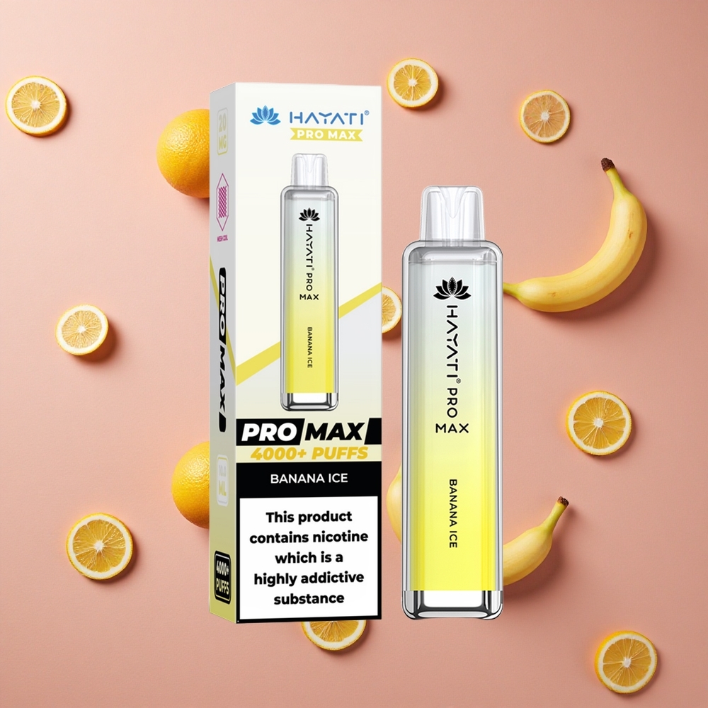 Hayati Pro Max 4000 Puffs Banana Ice Dual Mesh Coil Rechargeable