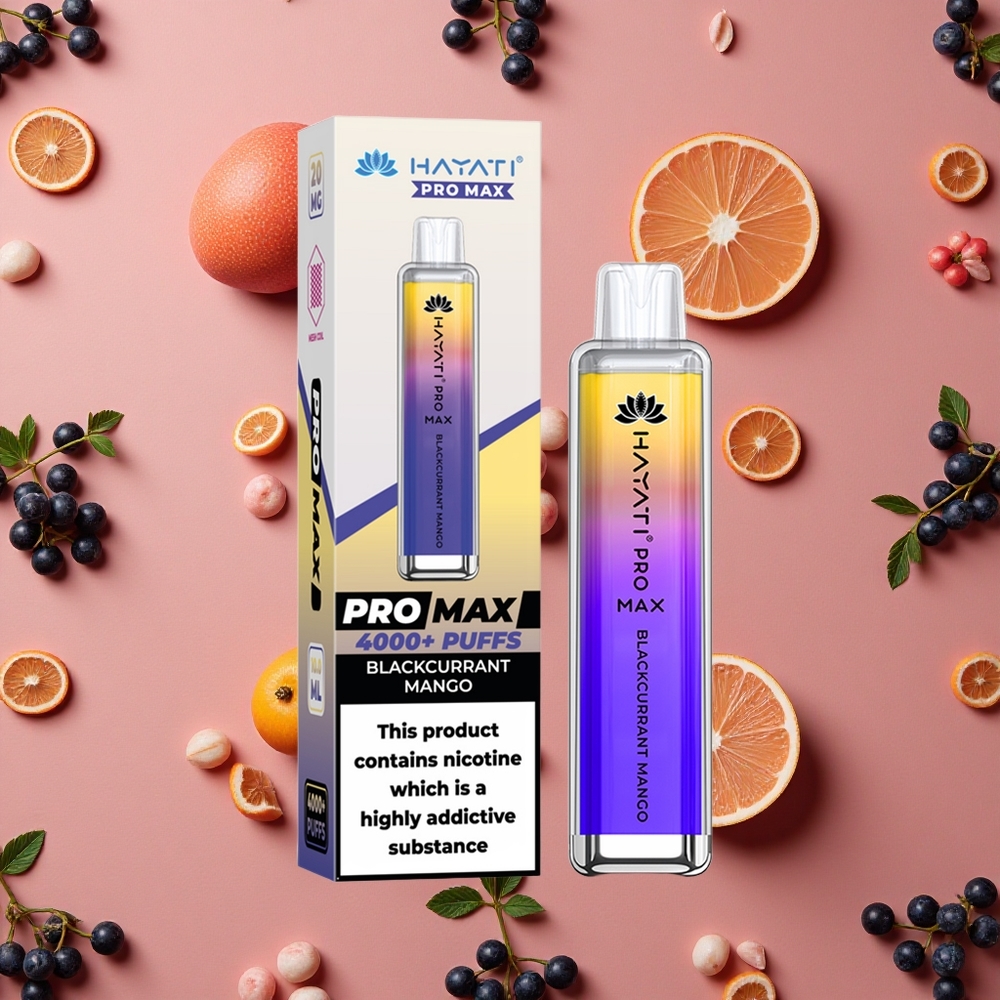Hayati Pro Max 4000 Puffs Blackcurrant Mango Dual Mesh Coil Rechargeable