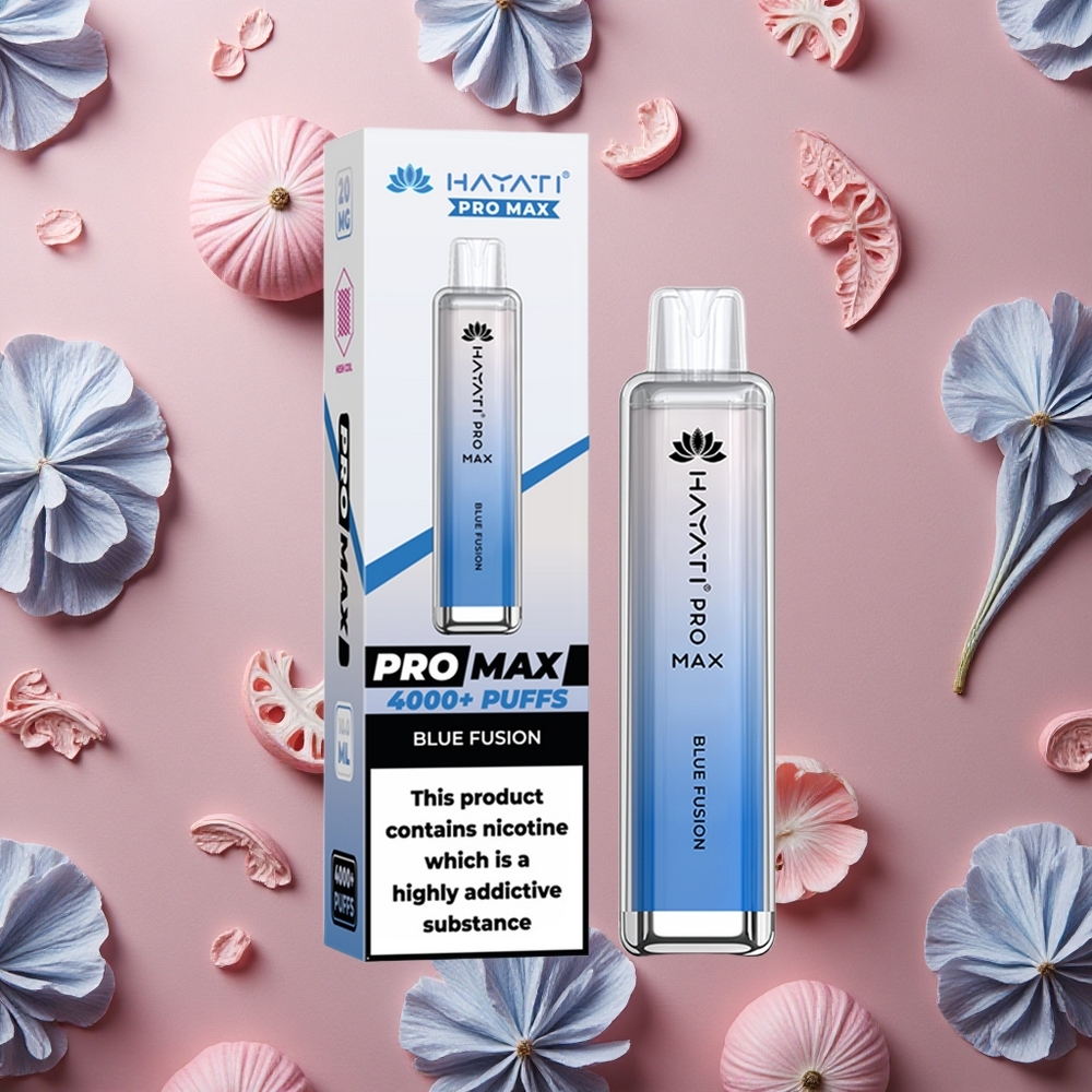 Hayati Pro Max 4000 Puffs Blue Fusion Dual 1.1 Ohm Mesh Coil Rechargeable Battery
