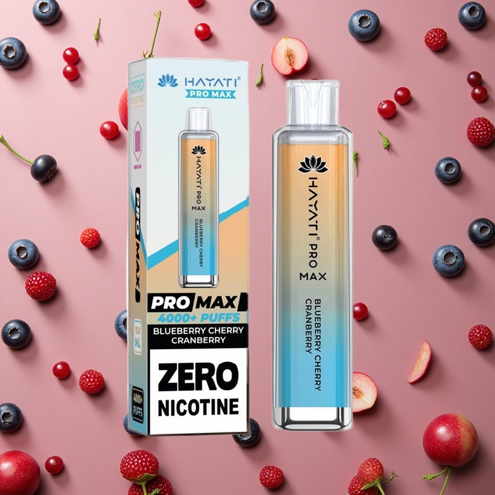 Hayati Pro Max 4000 Puffs Blueberry Cherry Cranberry 2%,5% Nicotine Strength 1400mAh Battery