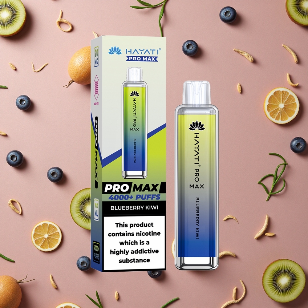 Hayati Pro Max 4000 Puffs Blueberry Kiwi 2%,5% Nicotine 1400mAh Battery
