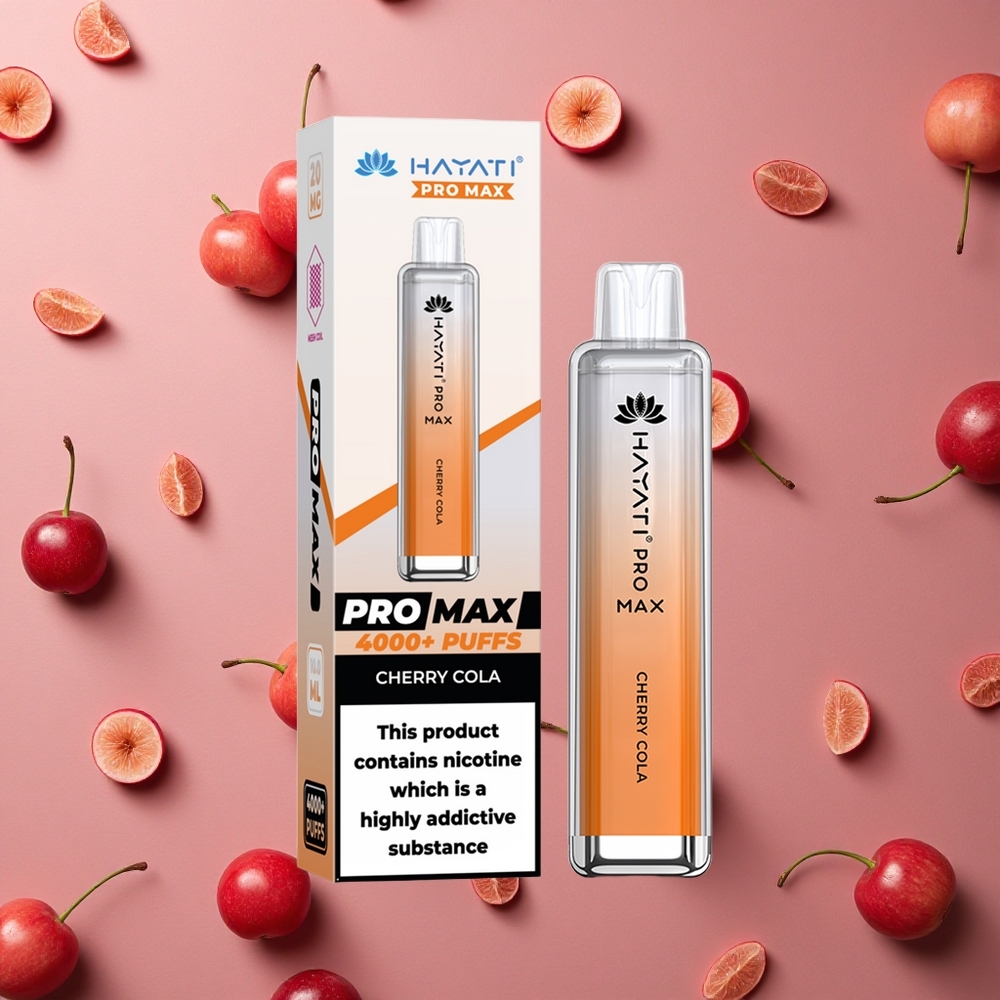 Hayati Pro Max 4000 Puffs Cherry Cola Dual 1.1 Ohm Mesh Coil 1400mAh