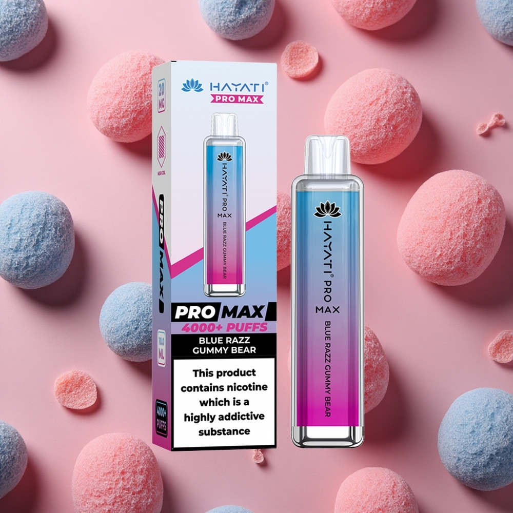 Hayati Pro Max 4000 Puffs Dual Mesh Blue Razz Gummy Bear