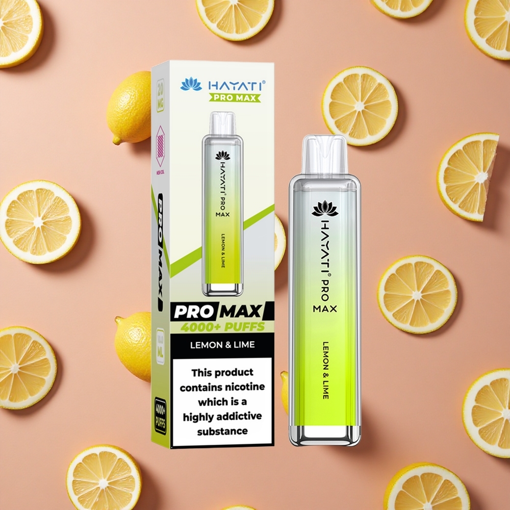 Hayati Pro Max 4000 Puffs Lemon & Lime 2%,5% Nicotine Strength 1400mAh Battery