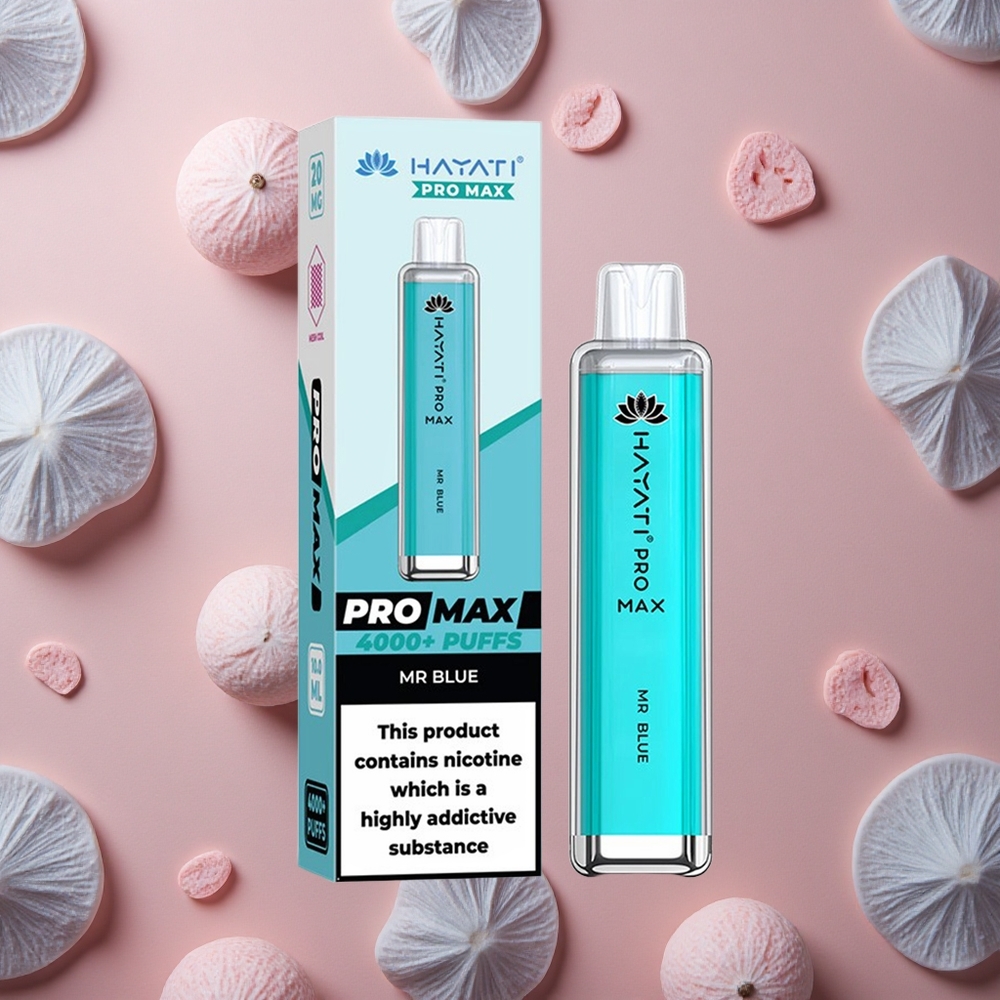 Hayati Pro Max 4000 Puffs Mr Blue Dual 1.1 Ohm Mesh Coil 1400mAh