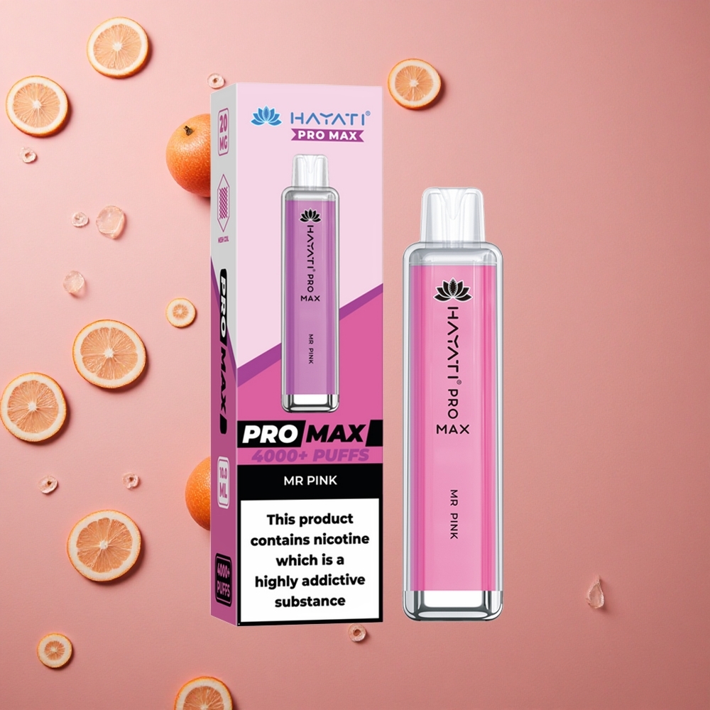 Hayati Pro Max 4000 Puffs Mr Pink Dual 1.1 Ohm Mesh Coil 2ml Tank