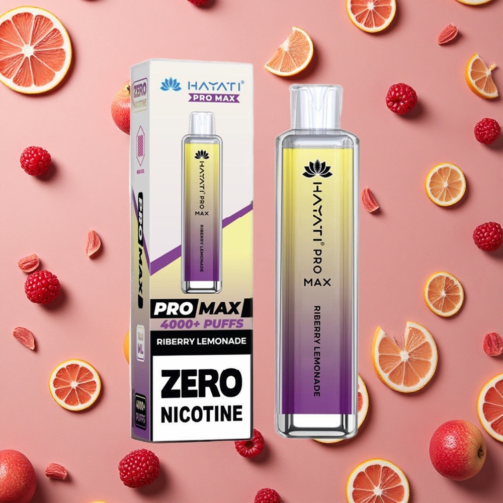 Hayati Pro Max 4000 Puffs Riberry Lemonade Dual 1.1 Ohm Mesh Coil 1400mAh
