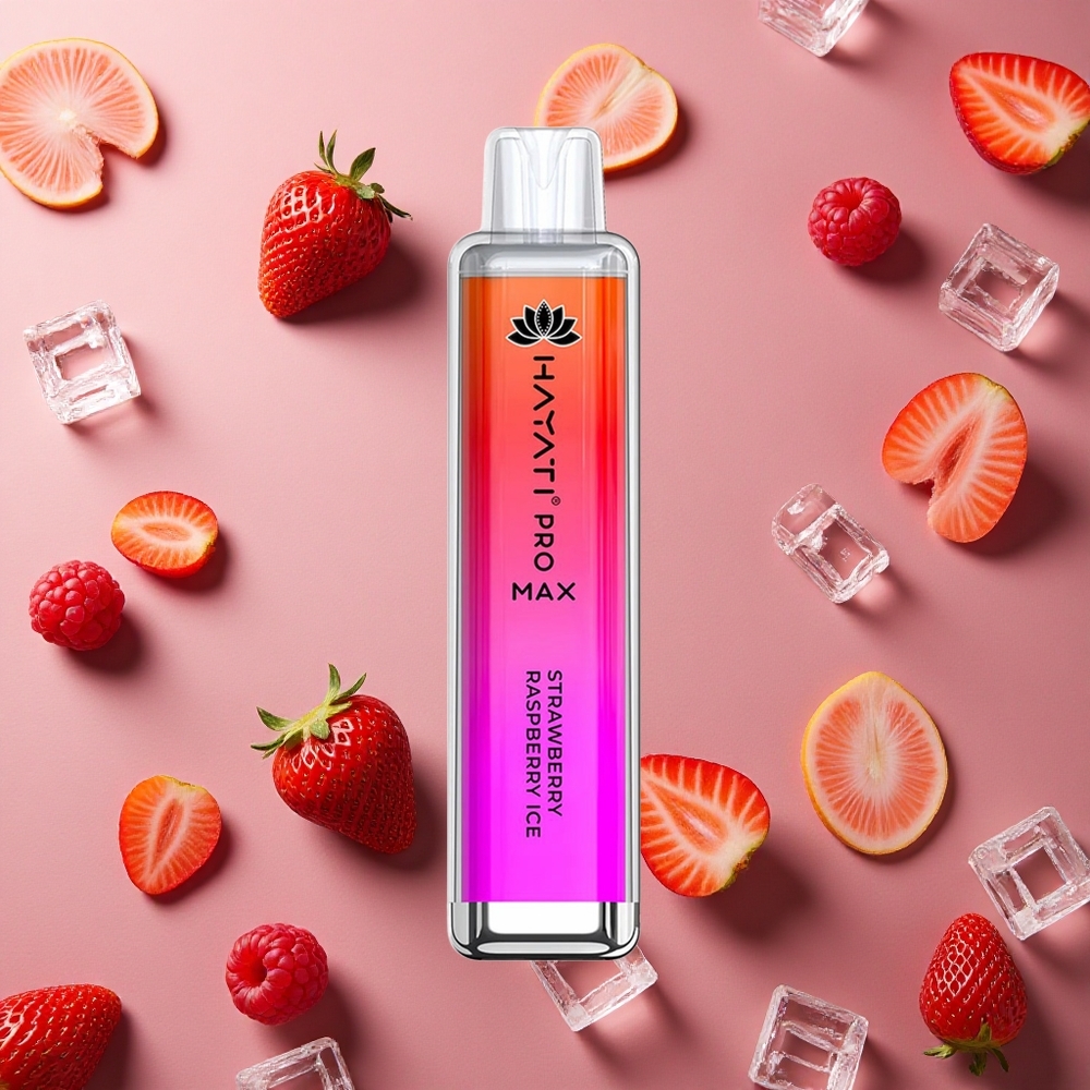 Hayati Pro Max 4000 Puffs Strawberry Raspberry Ice 2ml 10ml Auto Refill