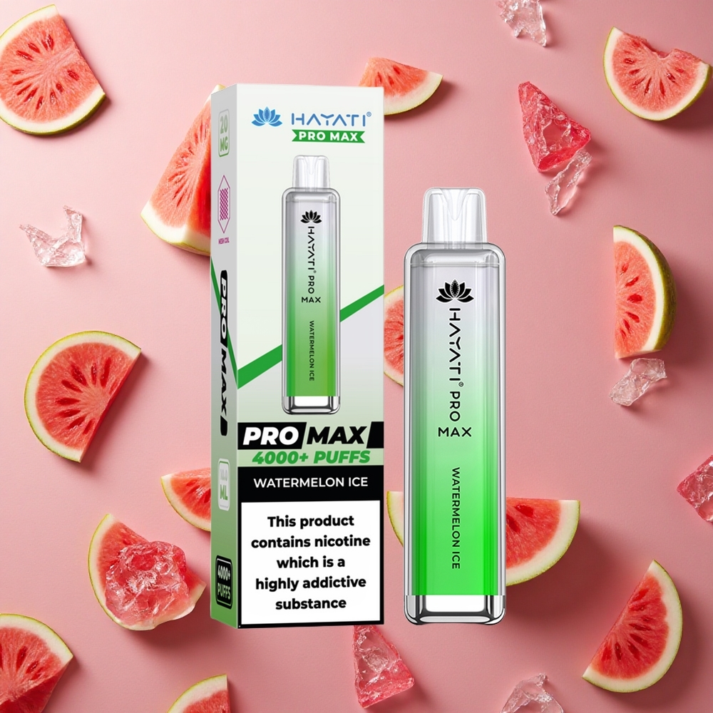 Hayati Pro Max 4000 Puffs Watermelon Ice 2%,5% Nicotine Rechargeable