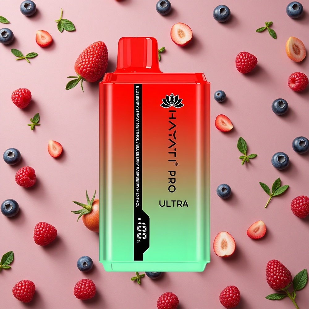 Hayati Pro Ultra 15000 Puffs Blueberny Straw Menthol 850mAh 24ml