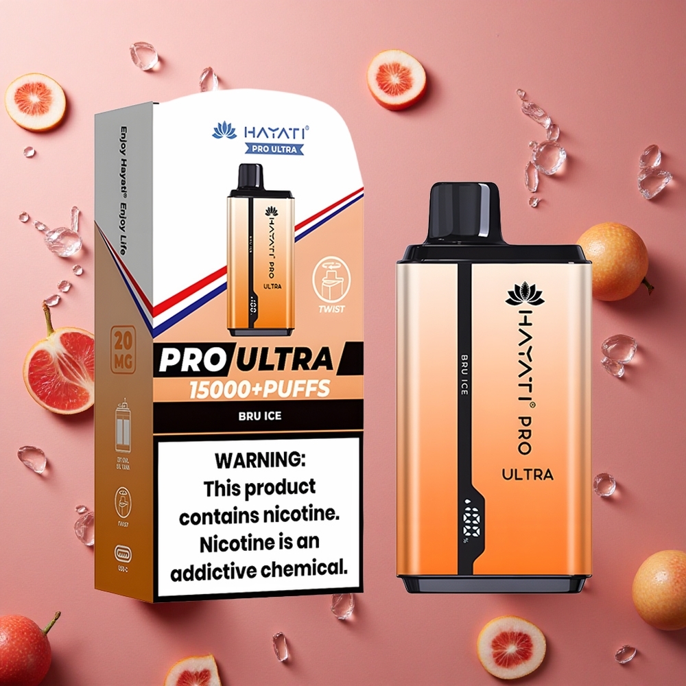 Hayati Pro Ultra 15000 Puffs Bru Ice 2 12ml