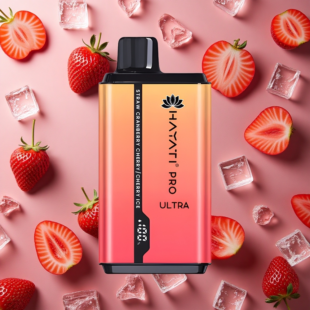 Hayati Pro Ultra 15000 Puffs Strawberry Cranberry Cherry-Cherry Ice