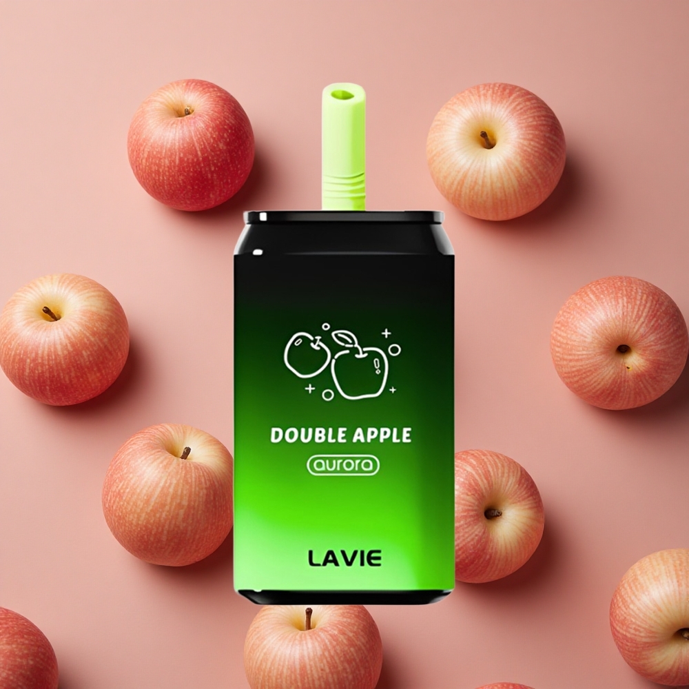 Lavie Aurora 11000 Puffs Double Apple 22ML E-liquid capacity Type C Rechargeable Charging port